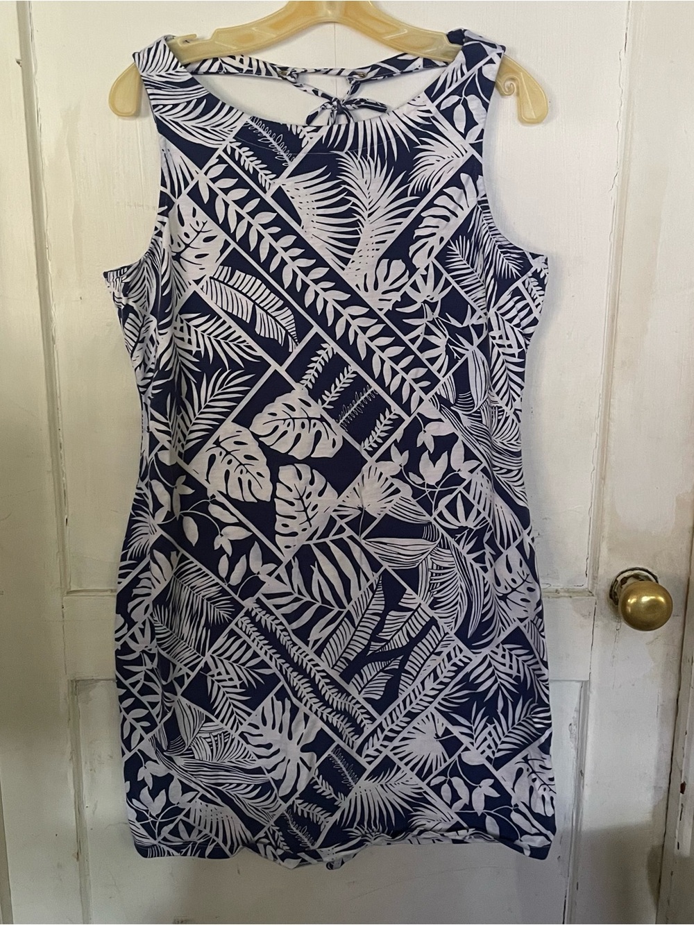Tommy Bahama Blue and White Tropical Shift Dress